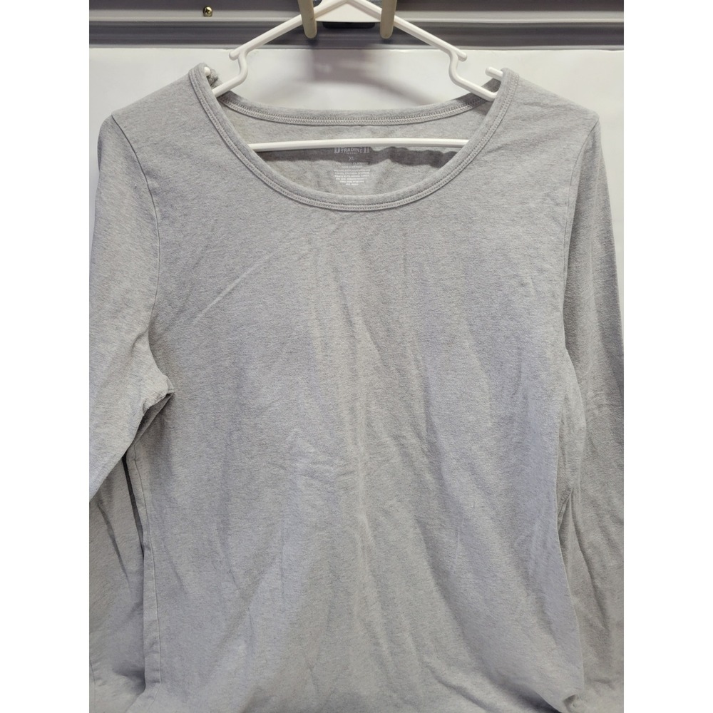 Duluth Trading Co Long Sleeve Shirt‎ Gray XL Cotton Spandex Everyday Basic Top